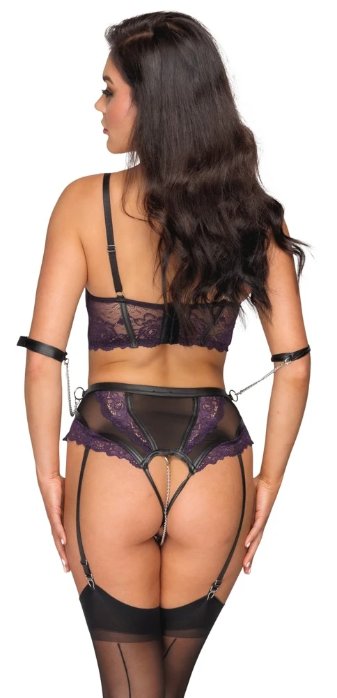 Cottelli Blütenpitzen-Hebe und Straps-Slip mit verführerischen Details