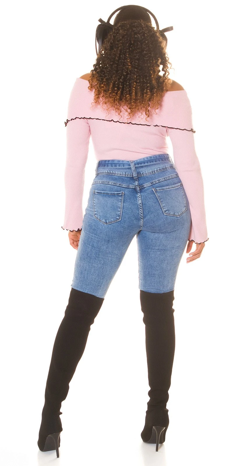 Uni Highwaist Skinny Jeans mit Schnallen-Detail, Dein perfekter Look für den modernen Alltag Uni Highwaist Skinny Jeans mit Schnallen-Detail, Dein perfekter Look für den modernen Alltag