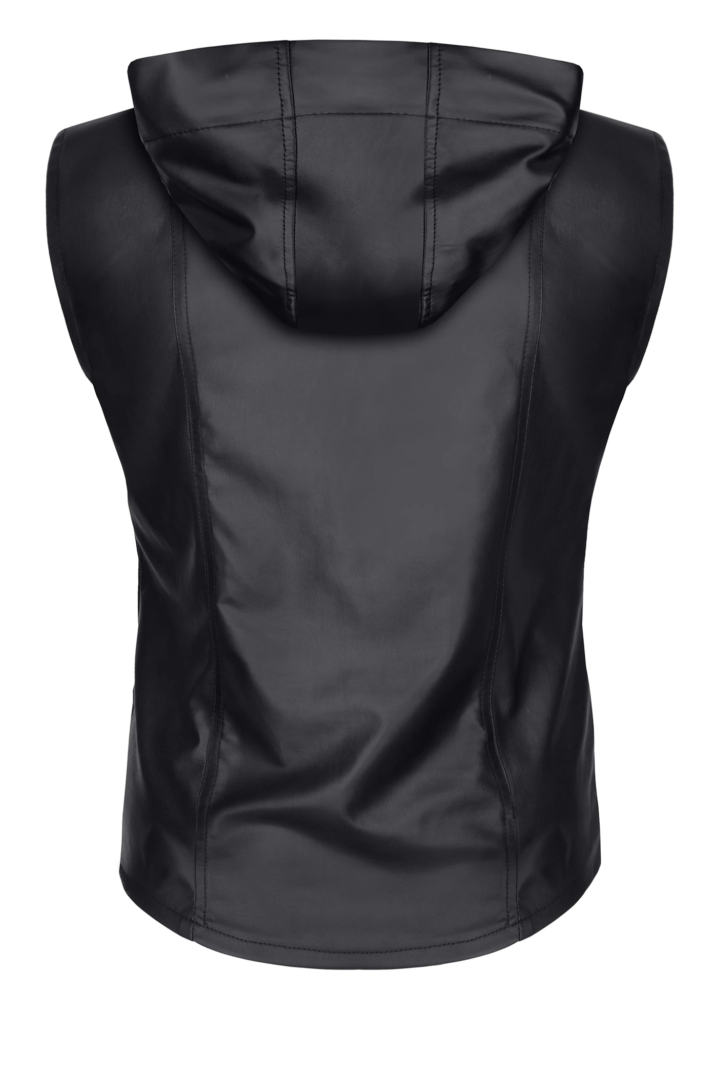 Regnes Fetish Planet Herren Weste RMDario001, Maskuliner Look im Slim-Fit, Wetlook-Weste mit markanten RFP-Details
