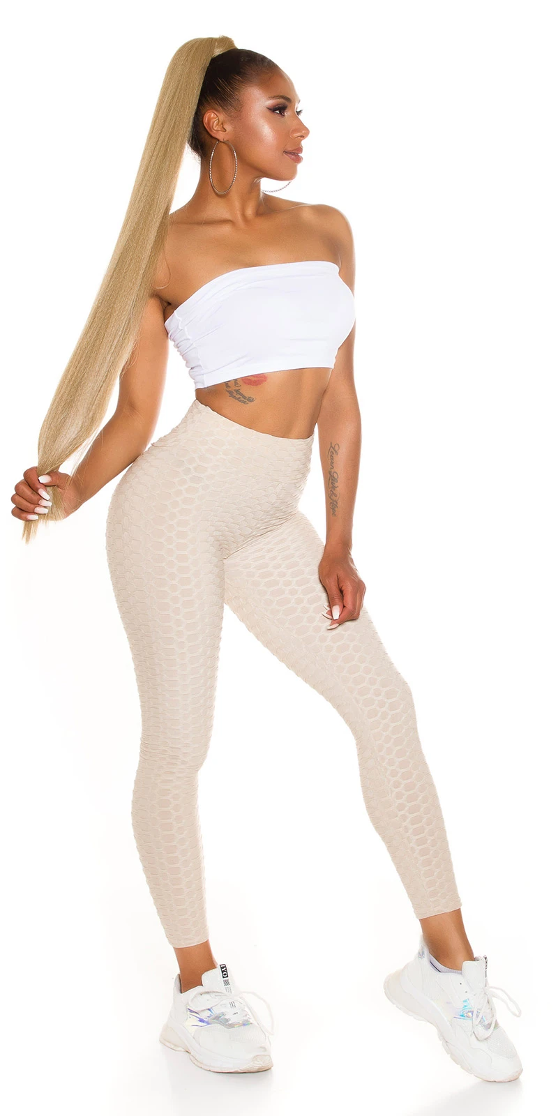Damen Yoga Hose Push Up Leggings, High Waist Anti Cellulite Sporthose, Shape-Look-Struktur Damen Yoga Hose Push Up Leggings, High Waist Anti Cellulite Sporthose, Shape-Look-Struktur