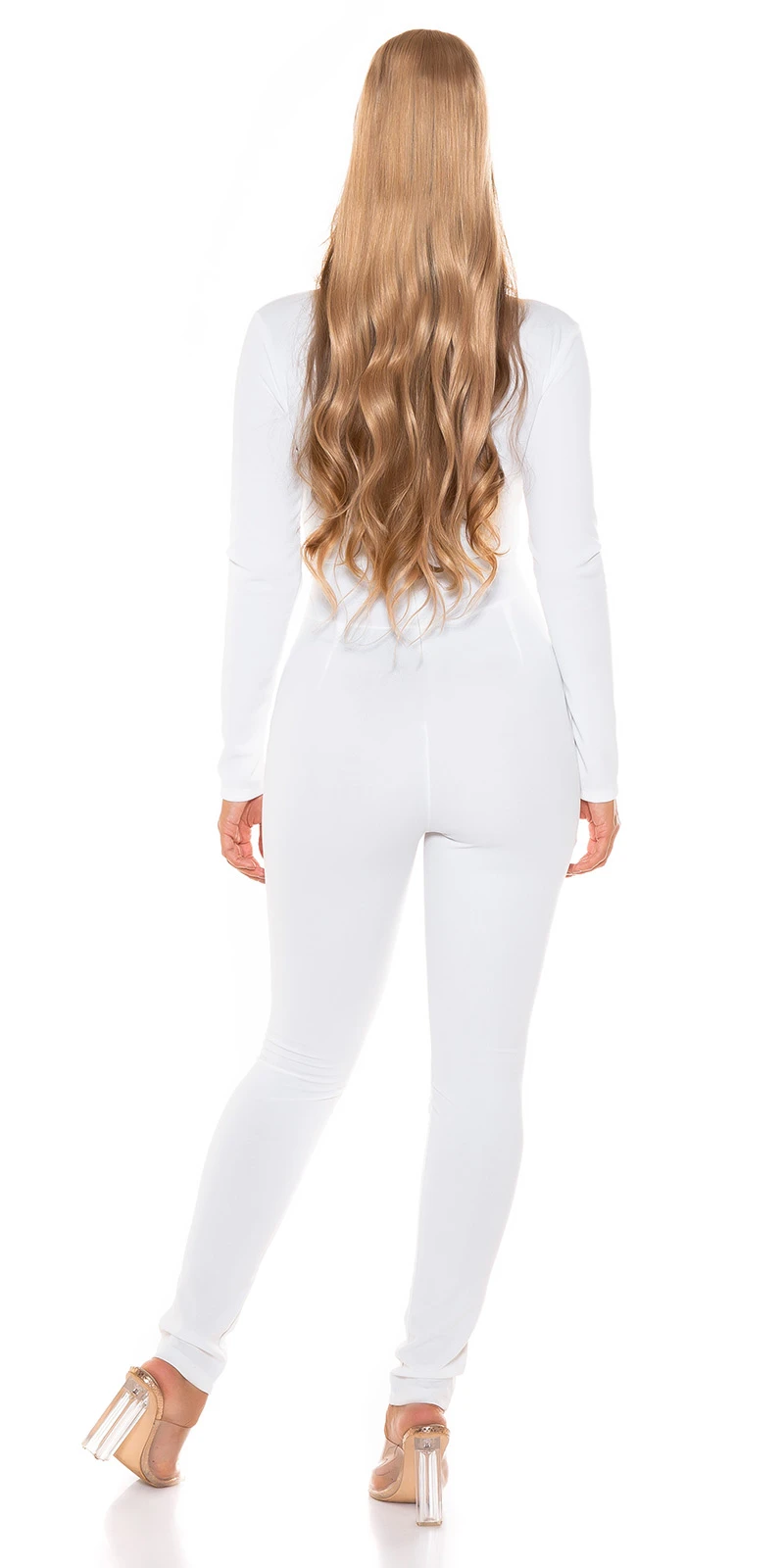 Business Wickel V-Neck Maxi Jumpsuit mit Deko Knöfpe Business Wickel V-Neck Maxi Jumpsuit mit Deko Knöfpe