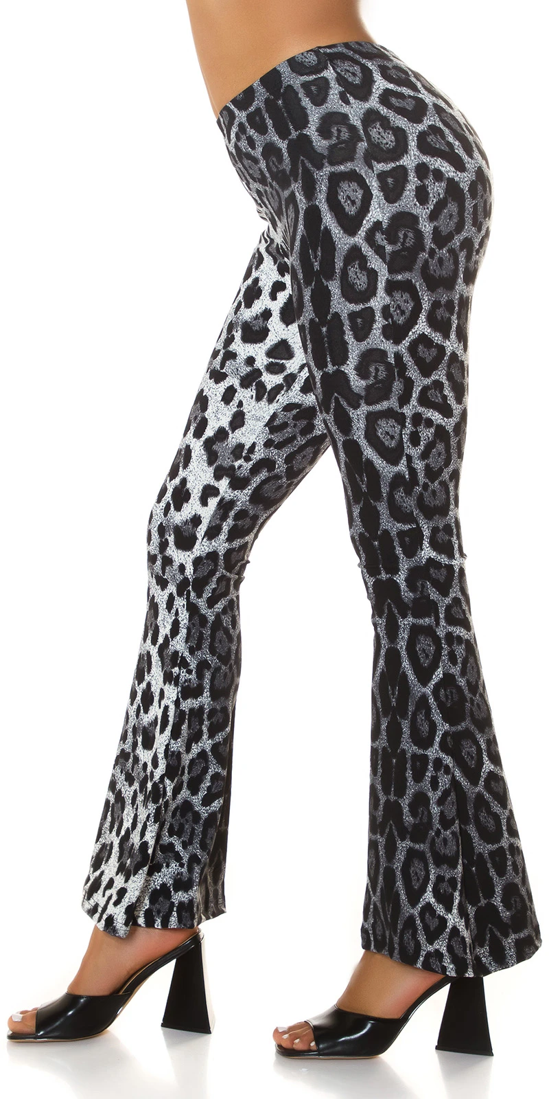 Leo Printed Leggings mit Schlag Leo Printed Leggings mit Schlag