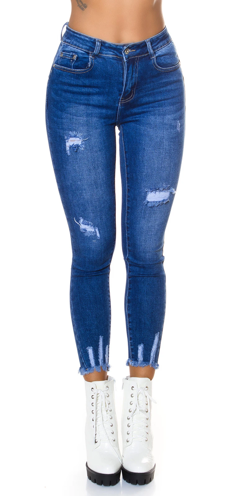 Stylo High Waist Push-up Jeans im Destroyed-Look Stylo High Waist Push-up Jeans im Destroyed-Look