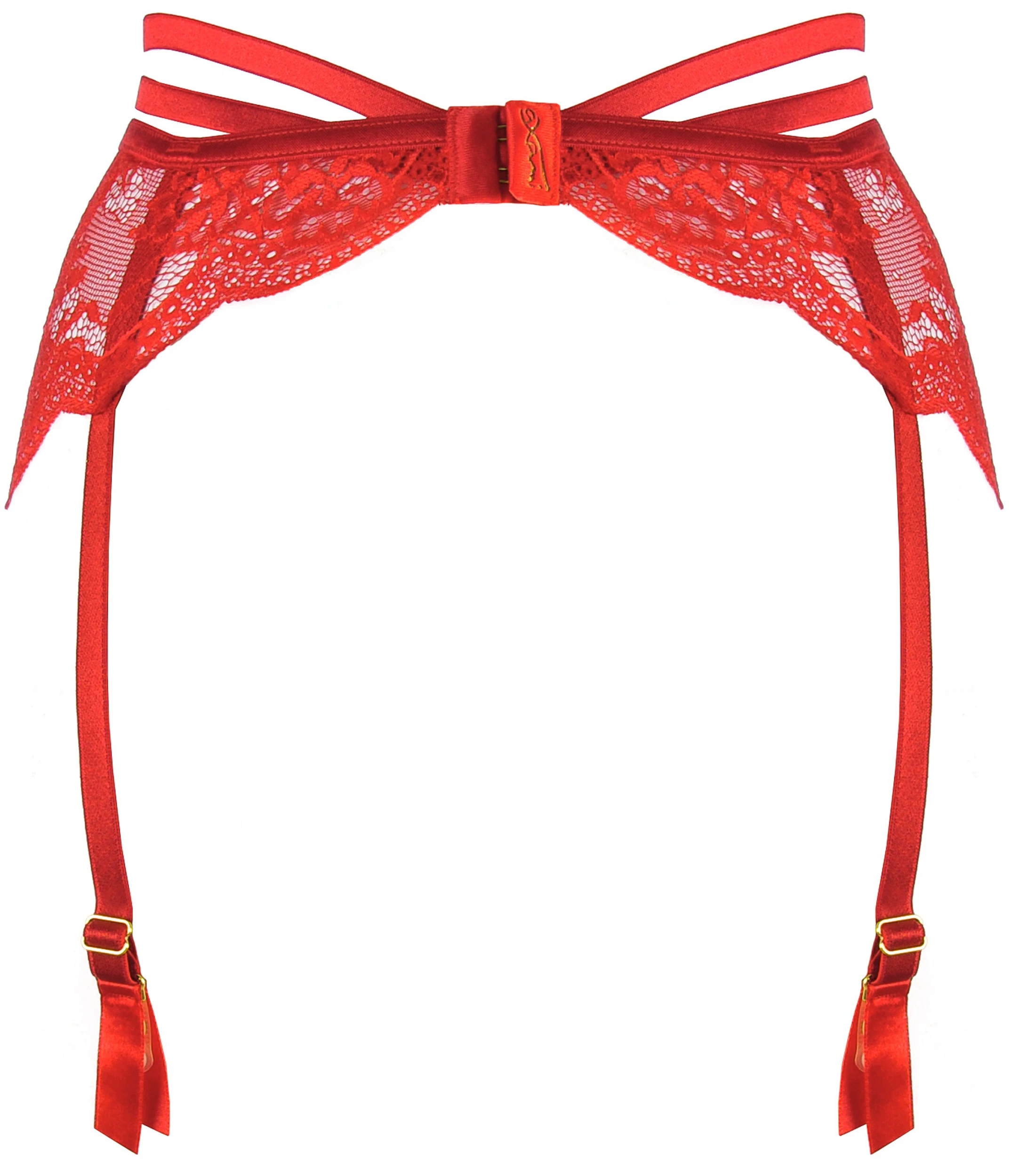 Axami Strapshalter, Strumpfgürtel mit filigraner Spitze mit transparentem Tüll, Blumenmotiv und Riemchen Axami Strapshalter, Strumpfgürtel mit filigraner Spitze mit transparentem Tüll, Blumenmotiv und Riemchen