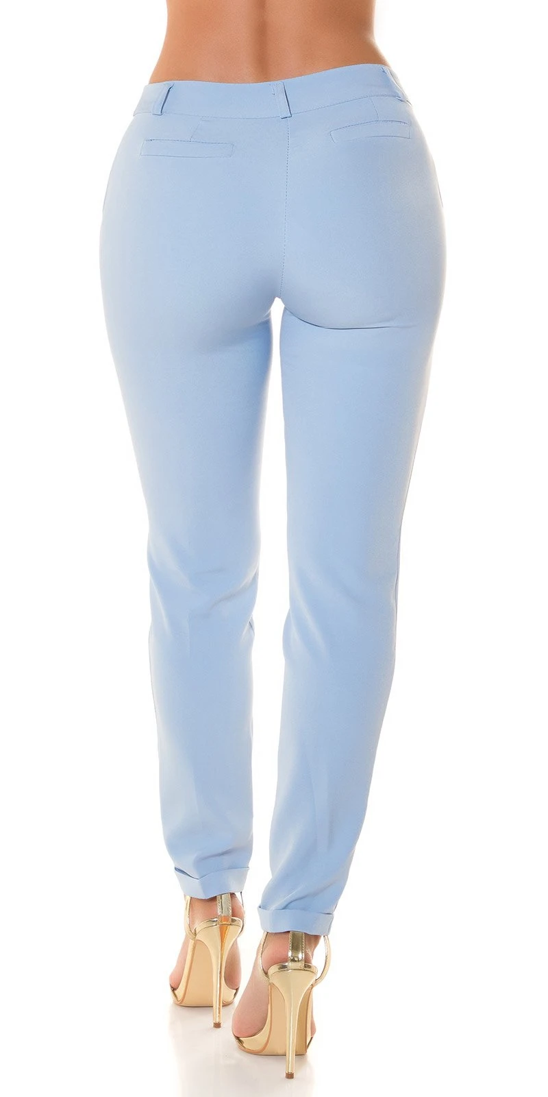 Uni Business Look Hüft Röhren Hose mit Deko Krempel Uni Business Look Hüft Röhren Hose mit Deko Krempel
