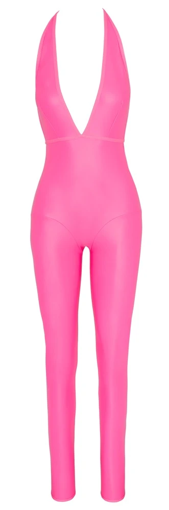 Cottelli PARTY Neckholder Overall Hotpink Rückenfrei, Vorne & hinten extra tiefer Ausschnitt