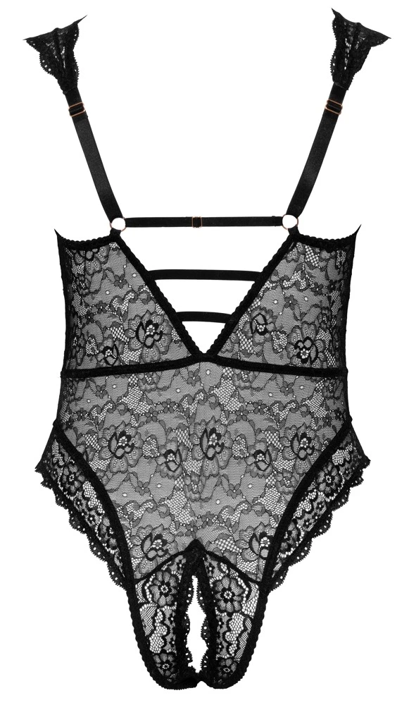 Cottelli Body aus weicher Stretch-Spitze mit einladend ouvert im Schritt Cottelli Body aus weicher Stretch-Spitze mit einladend ouvert im Schritt