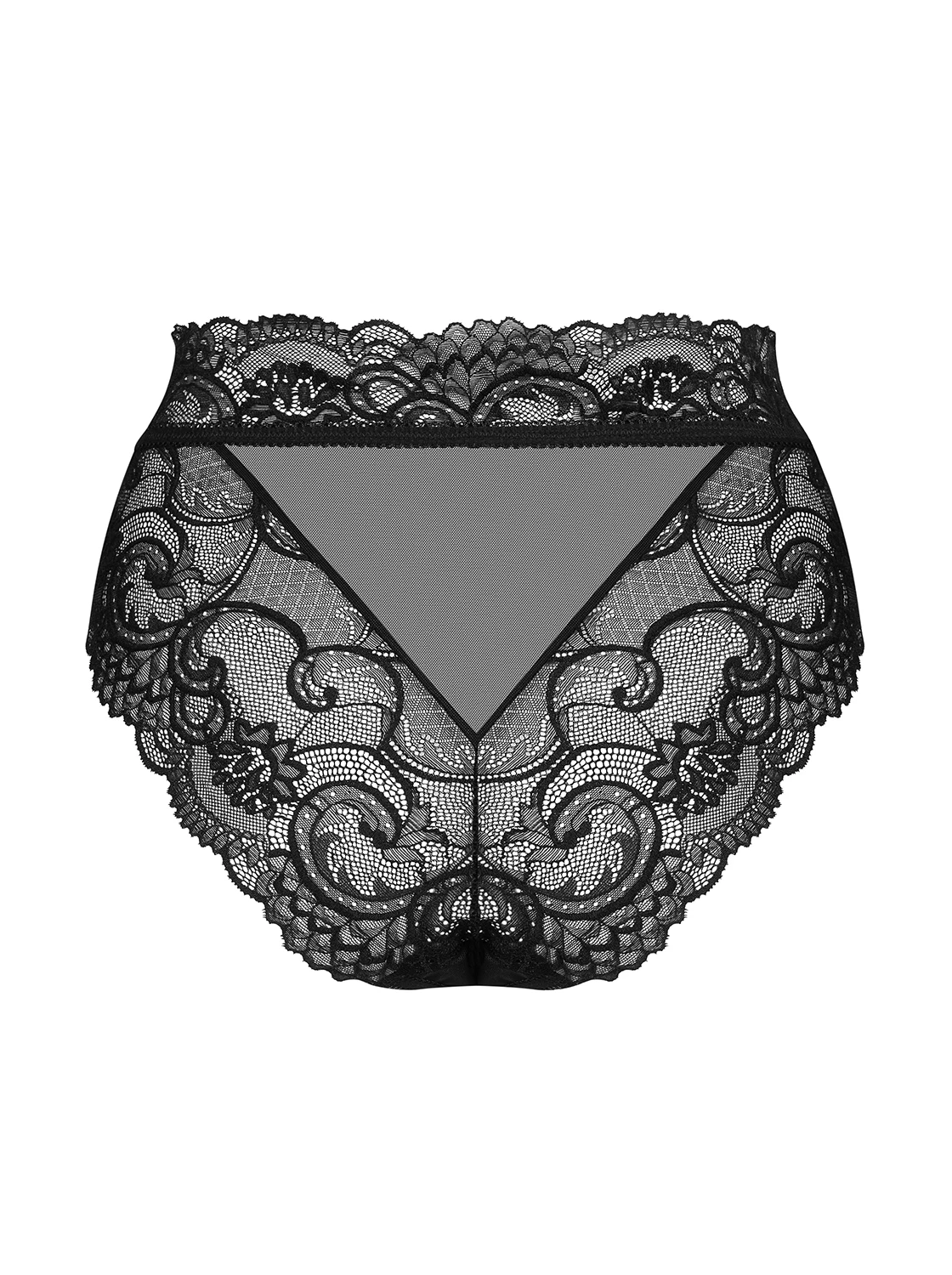 Transparente Panties mit floraler Spitze