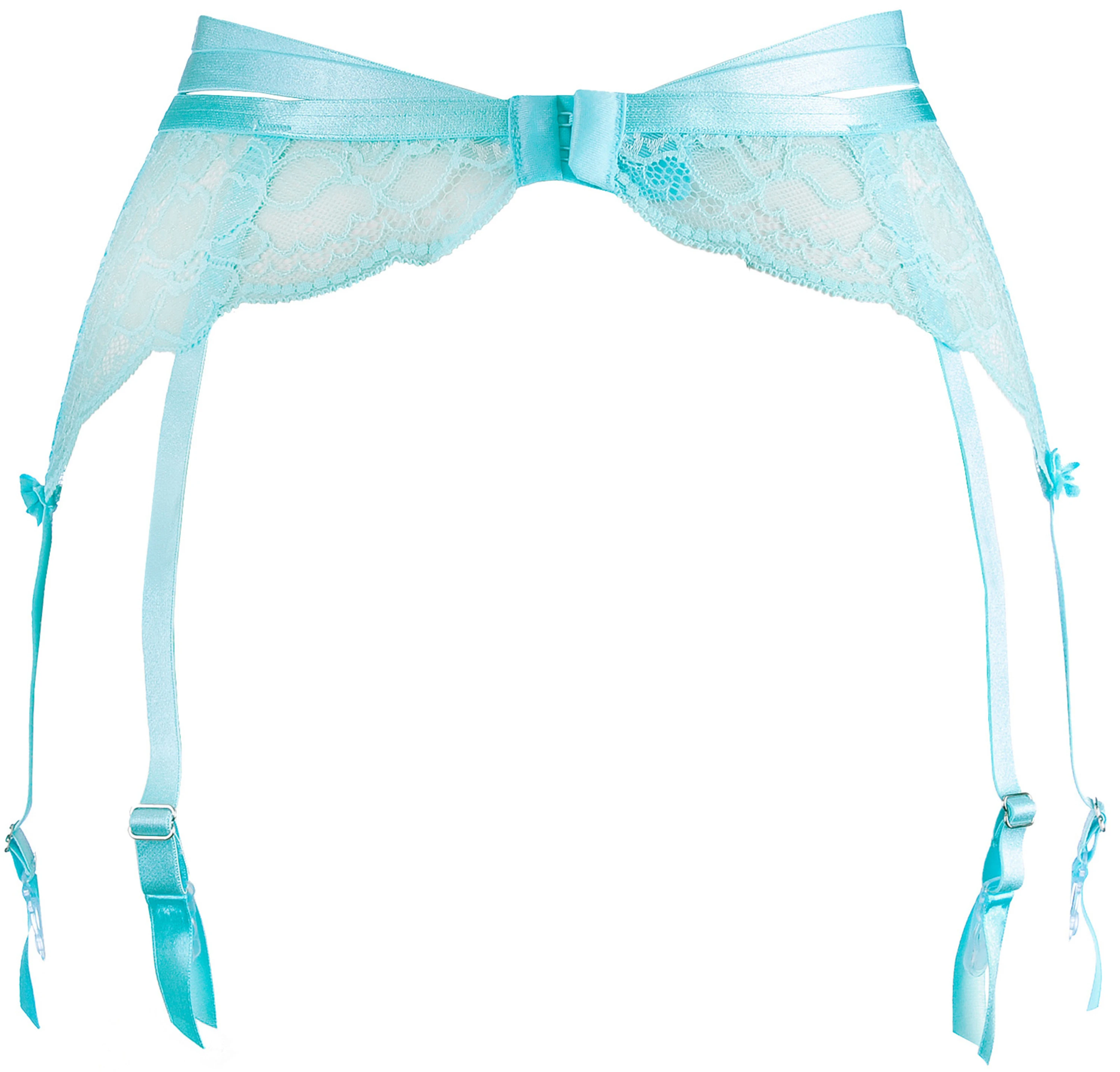 Axami Strapshalter, Strumpfgürtel mit filigraner Spitze mit transparentem Tüll, Blumenmotiv und Riemchen Axami Strapshalter, Strumpfgürtel mit filigraner Spitze mit transparentem Tüll, Blumenmotiv und Riemchen