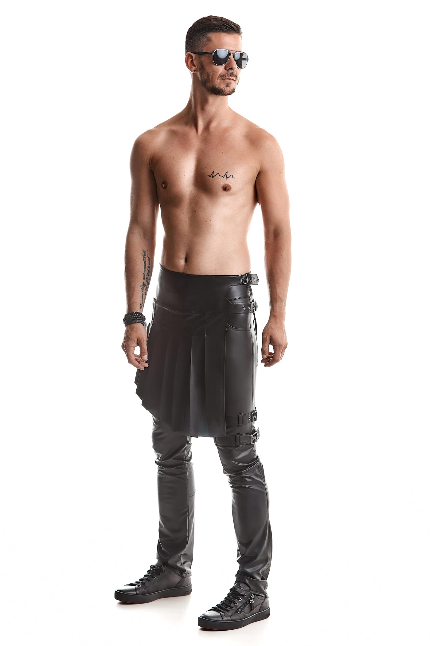 Herren Rock Regnes Fetish Planet Rock Gladiator Looke schwarz Herren Rock Regnes Fetish Planet Rock Gladiator Looke schwarz
