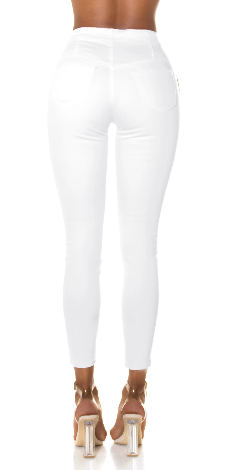 High Waist Skinny Jeans Jeggings mit Deko Knöpfe High Waist Skinny Jeans Jeggings mit Deko Knöpfe