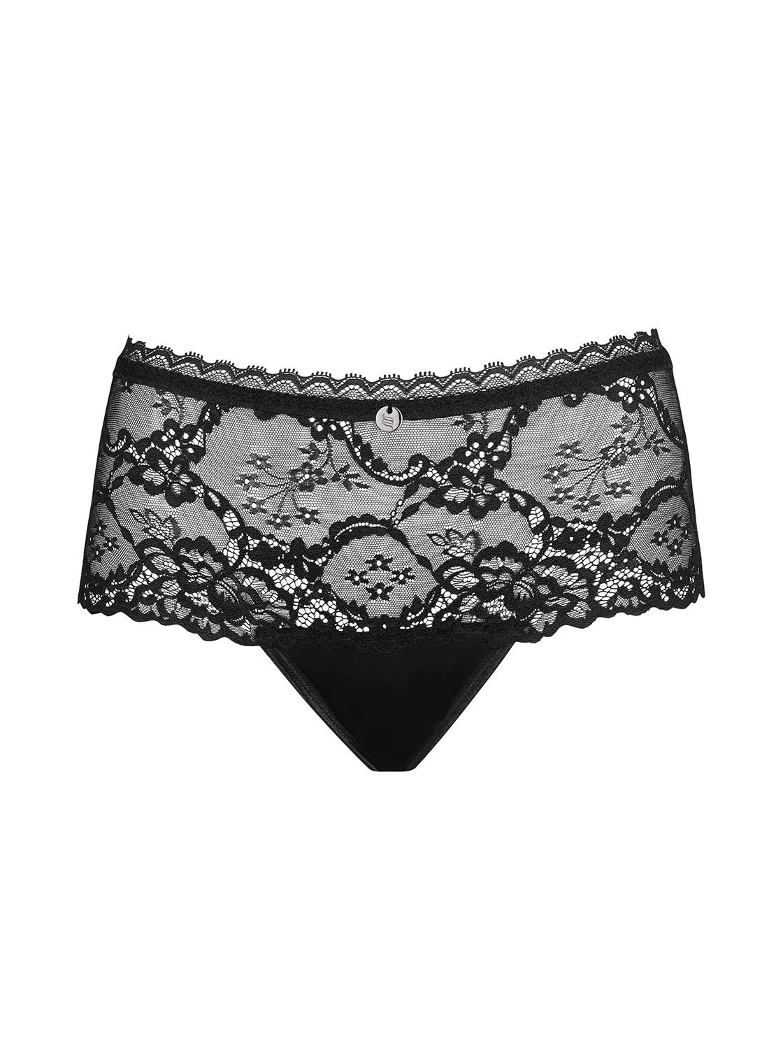 Shorties aus elastischer Spitze mit floralem Muster Shorties aus elastischer Spitze mit floralem Muster