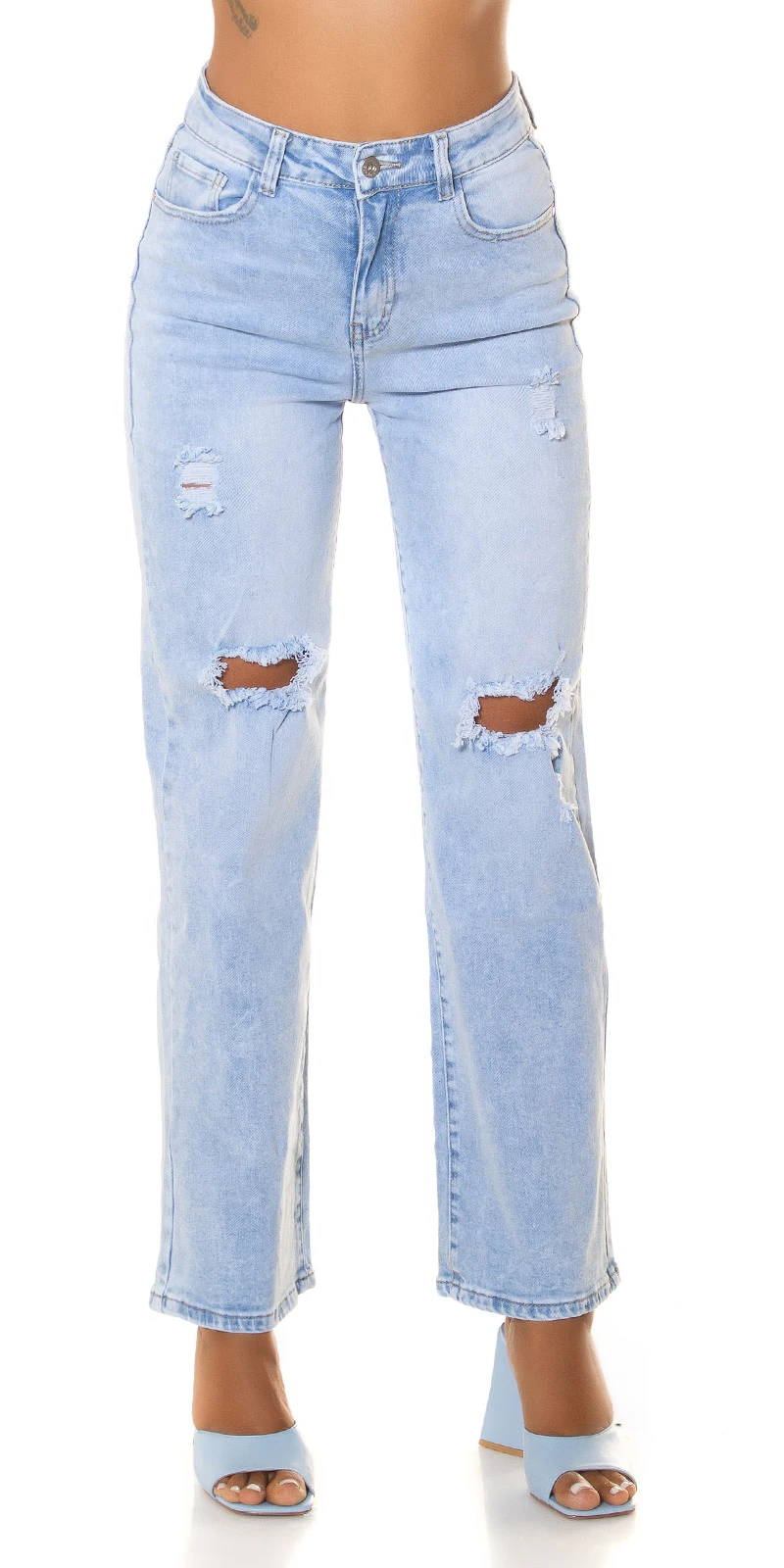 High Waist Jeans mit Schlag High Waist Jeans mit Schlag