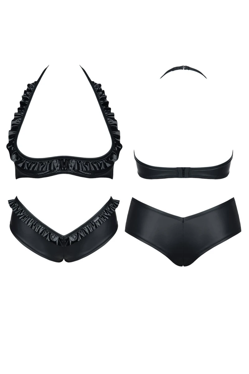 Dessous Set aus mattem Wetlook