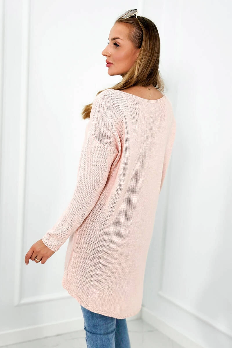 Long-Pullover mit Halskette Long-Pullover mit Halskette