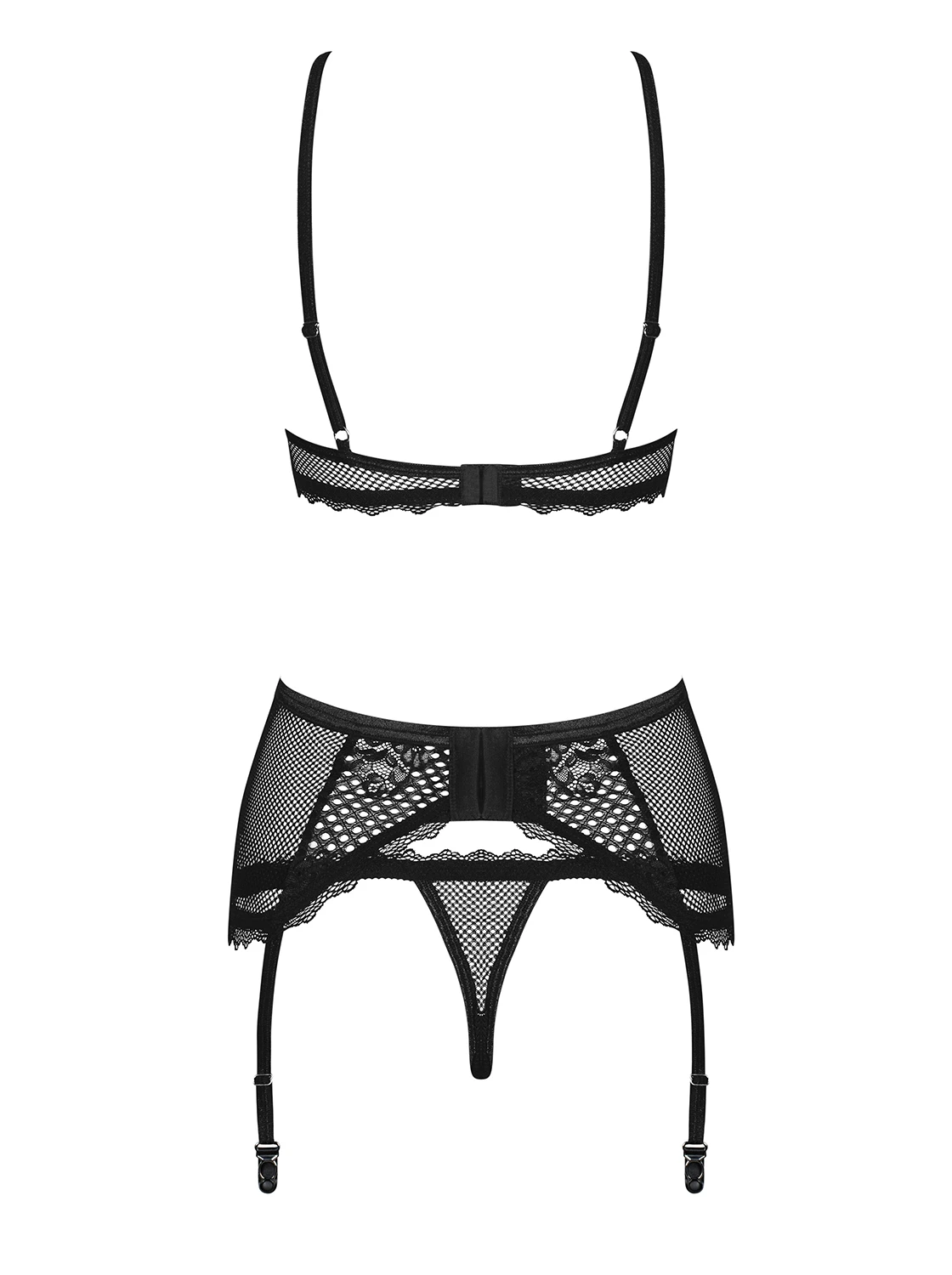 Verführerisches Dessous Set mit floraler Spitze und Schnürung