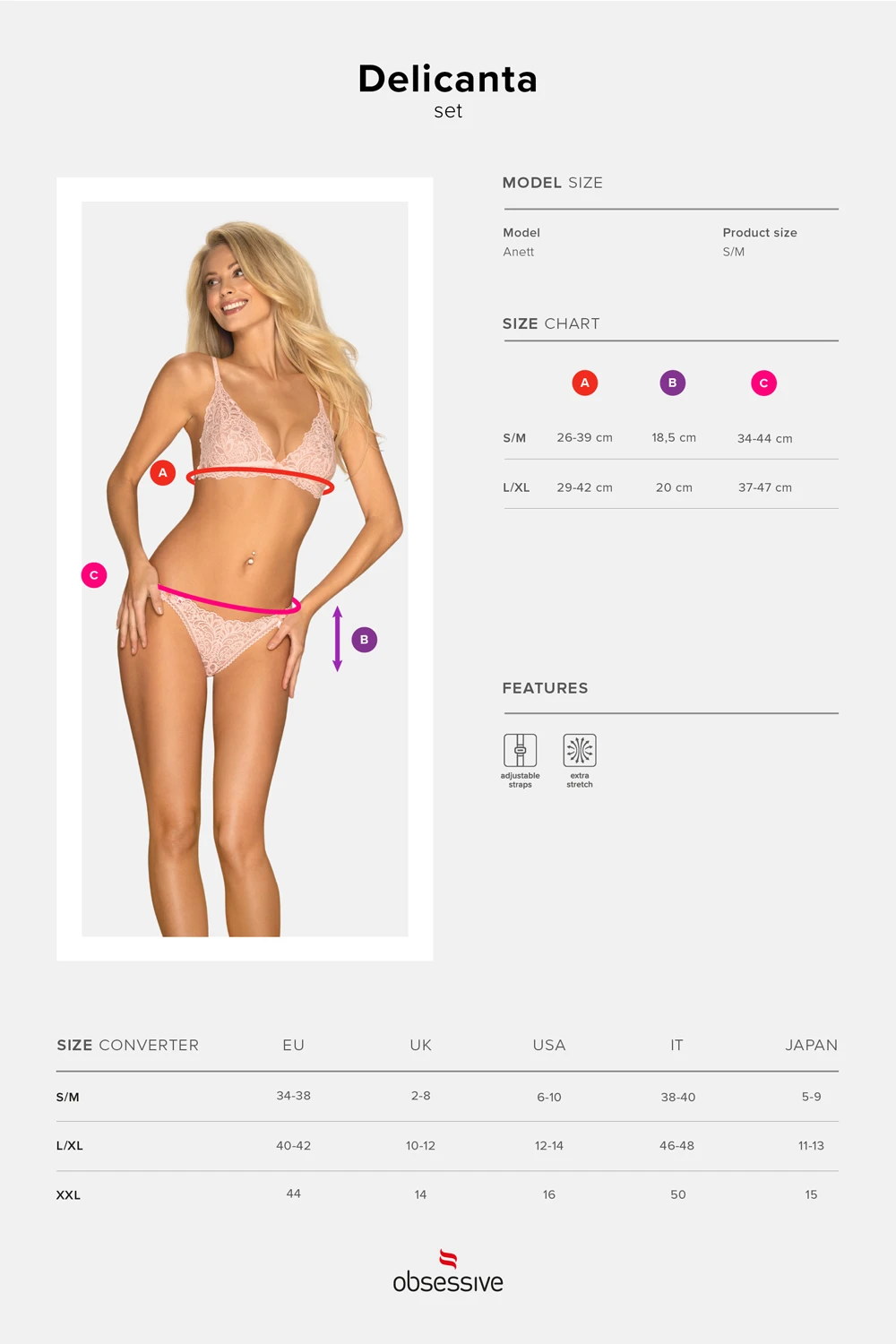 Charmantes Dessous Set mit Multistretch Spitze