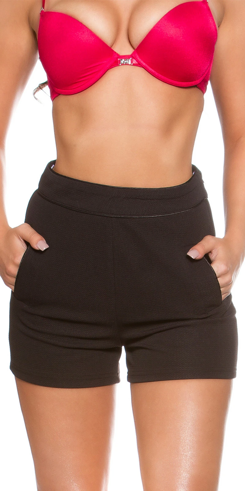 Chic High Waist Shorts mit Taschen Chic High Waist Shorts mit Taschen