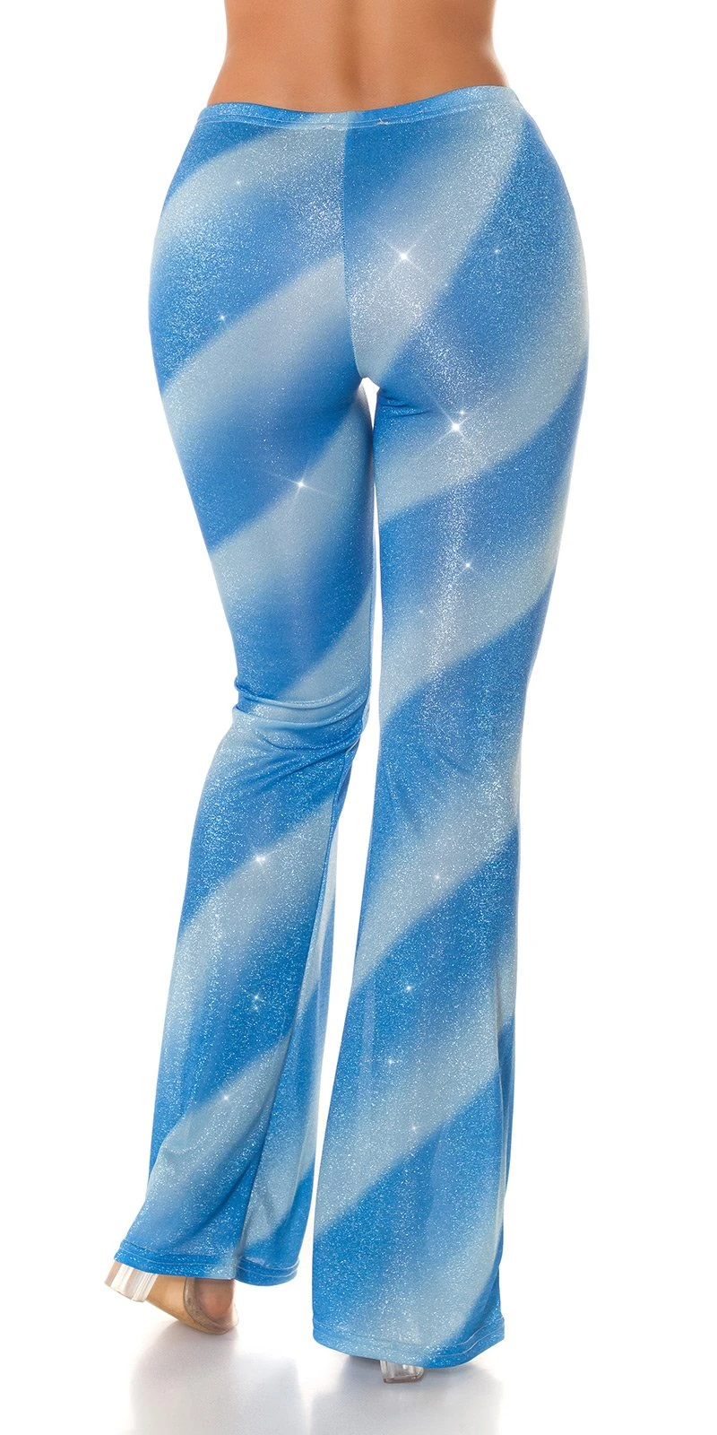 Glitter Streifen High Waist Hose mit Schlag Glitter Streifen High Waist Hose mit Schlag