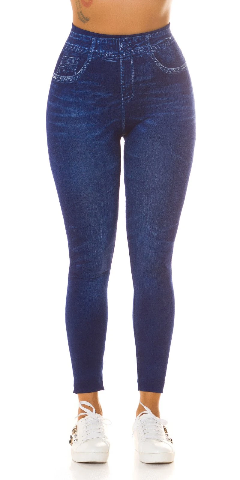 Basic Highwaist-Leggings im Jeans-Look: Stil und Komfort vereint für jeden Anlass, in zwei Farben erhältlich Basic Highwaist-Leggings im Jeans-Look: Stil und Komfort vereint für jeden Anlass, in zwei Farben erhältlich