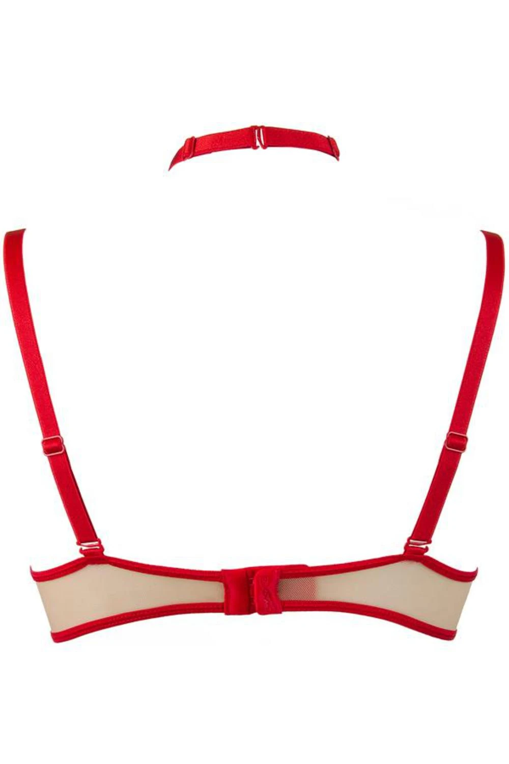 Axami faszinierender Hebe BH Peek a Boo mit roter Stickerei