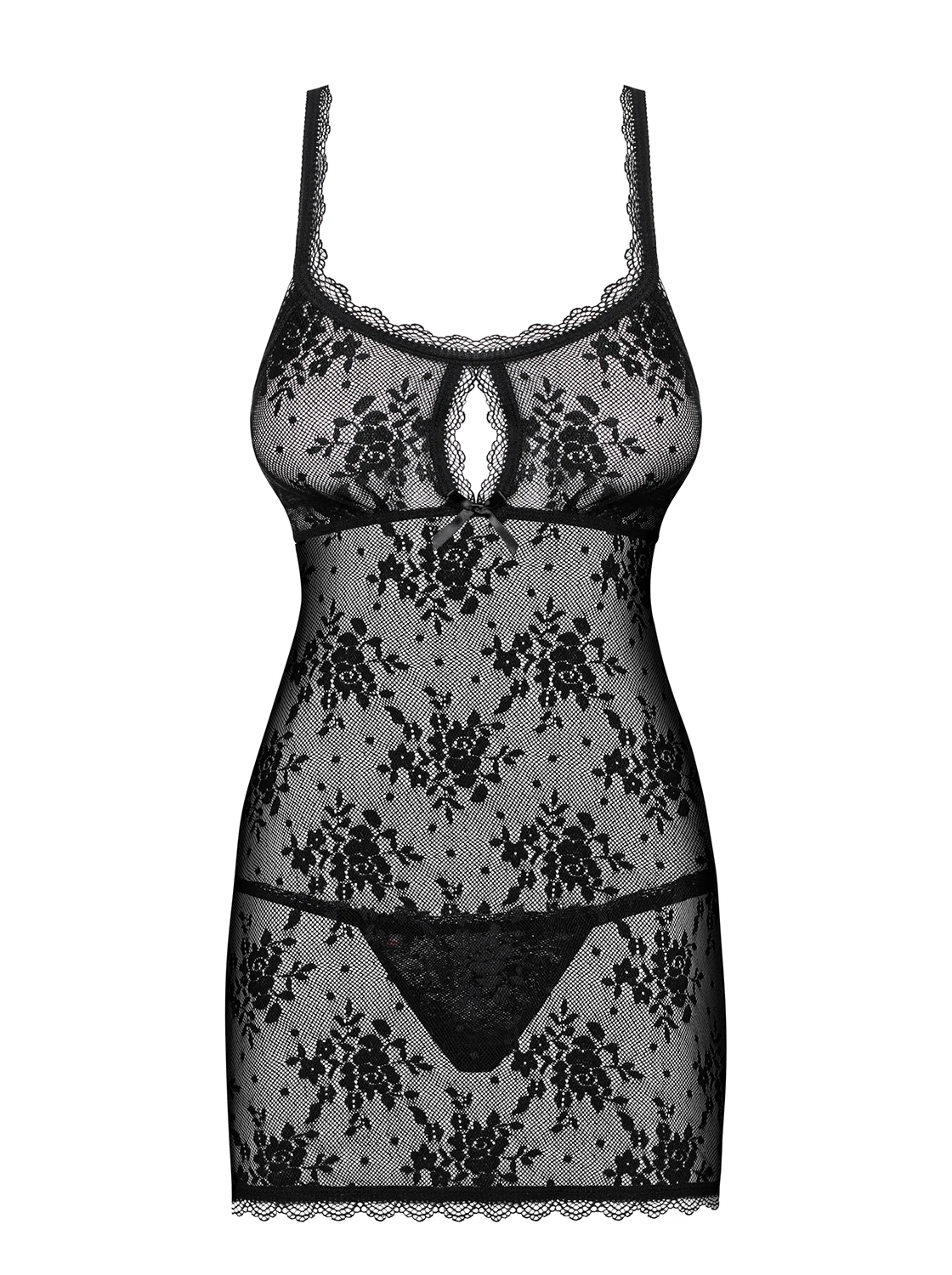 Elegantes Babydoll mit floraler Spitze von Obsessive