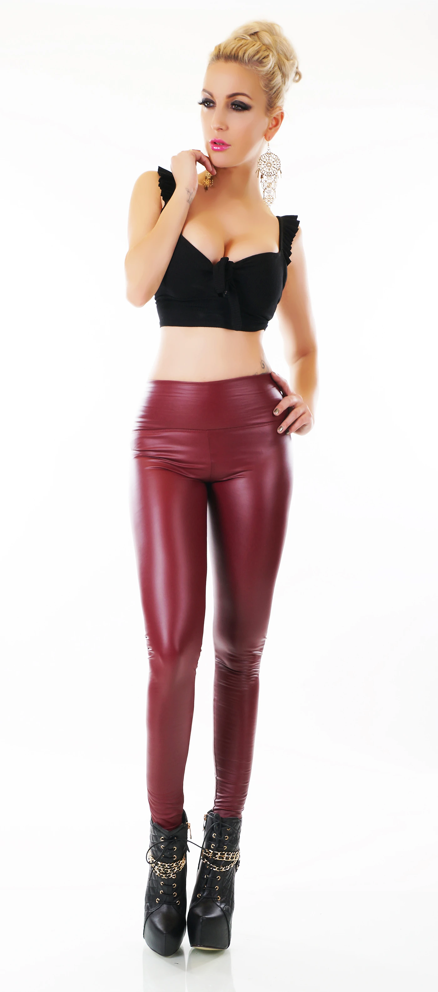 High Waist Thermo Leggings im Wet Look High Waist Thermo Leggings im Wet Look