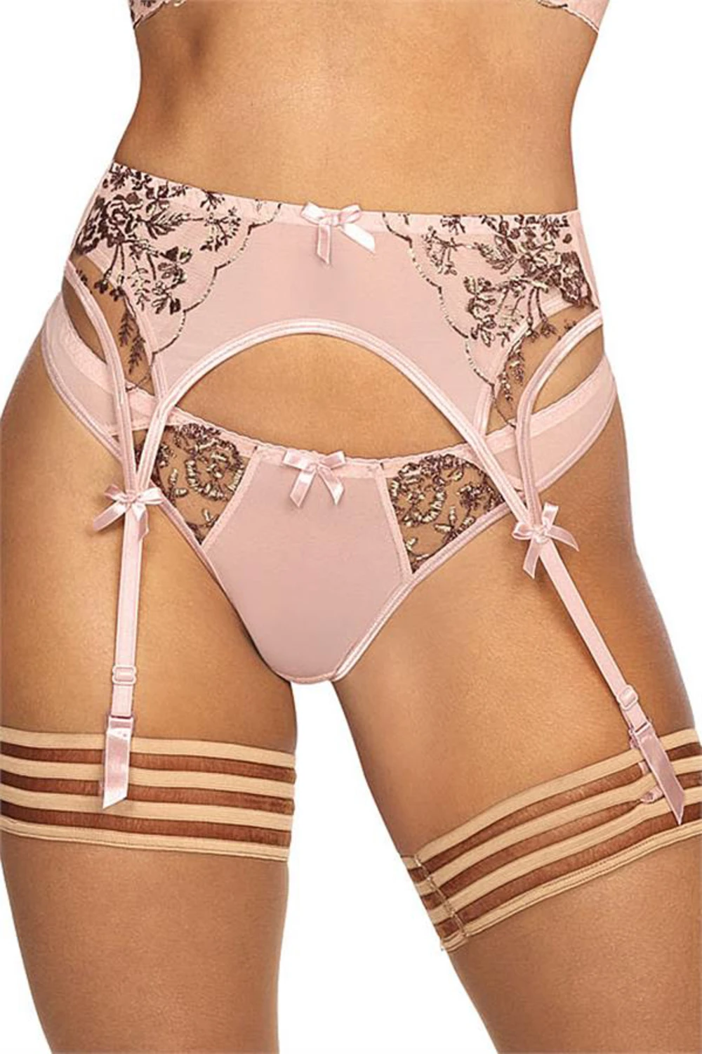 Axami zarter rosaner String mit goldener Verzierung Axami zarter rosaner String mit goldener Verzierung