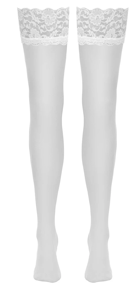 Weiße, seidige Straps-Strümpfe mit breitem Spitzen-Abschluss – 20 den pure Sinnlichkeit für stilvolle Auftritte mit Klasse Weiße, seidige Straps-Strümpfe mit breitem Spitzen-Abschluss – 20 den pure Sinnlichkeit für stilvolle Auftritte mit Klasse