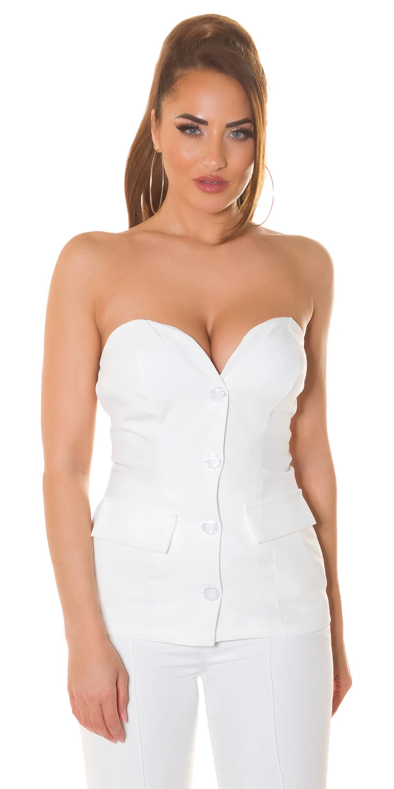 Fabulous Bandeau Top mit Blazer-Effekt Fabulous Bandeau Top mit Blazer-Effekt