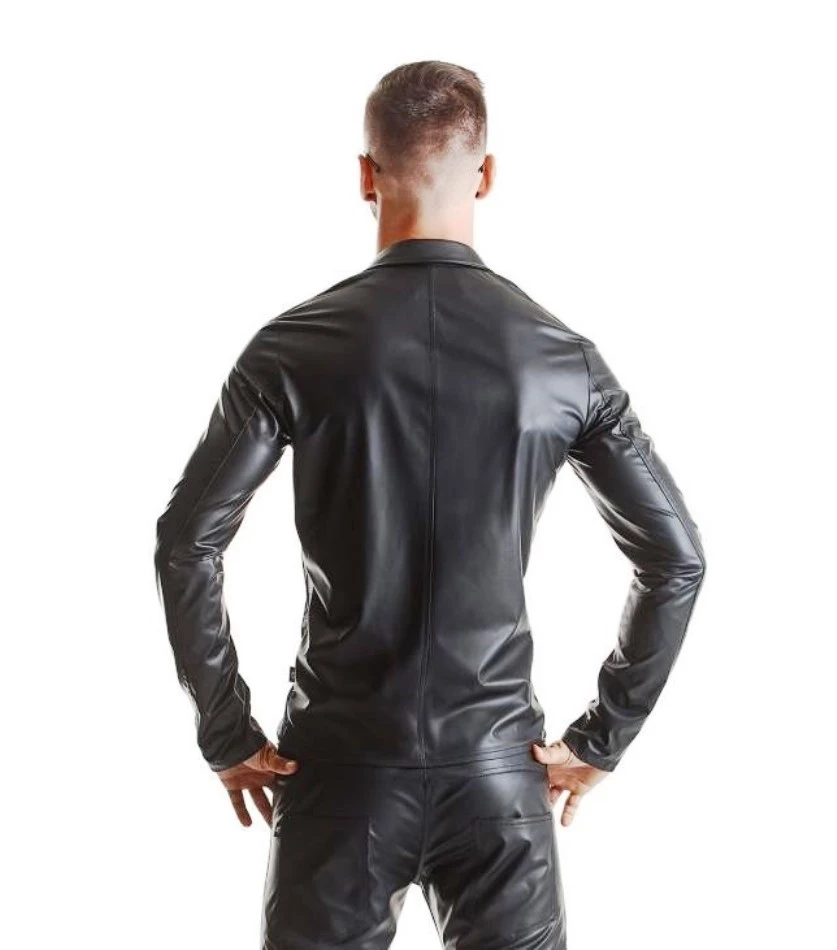 Herren Jacke mit Mesh und Wetlook Matieral