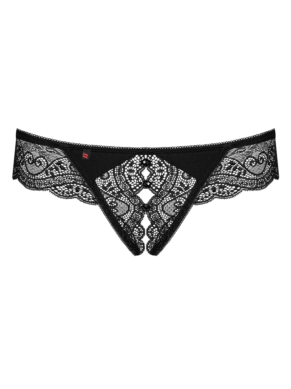 Crotchless Thong mit Spitze von Obsessive Crotchless Thong mit Spitze von Obsessive