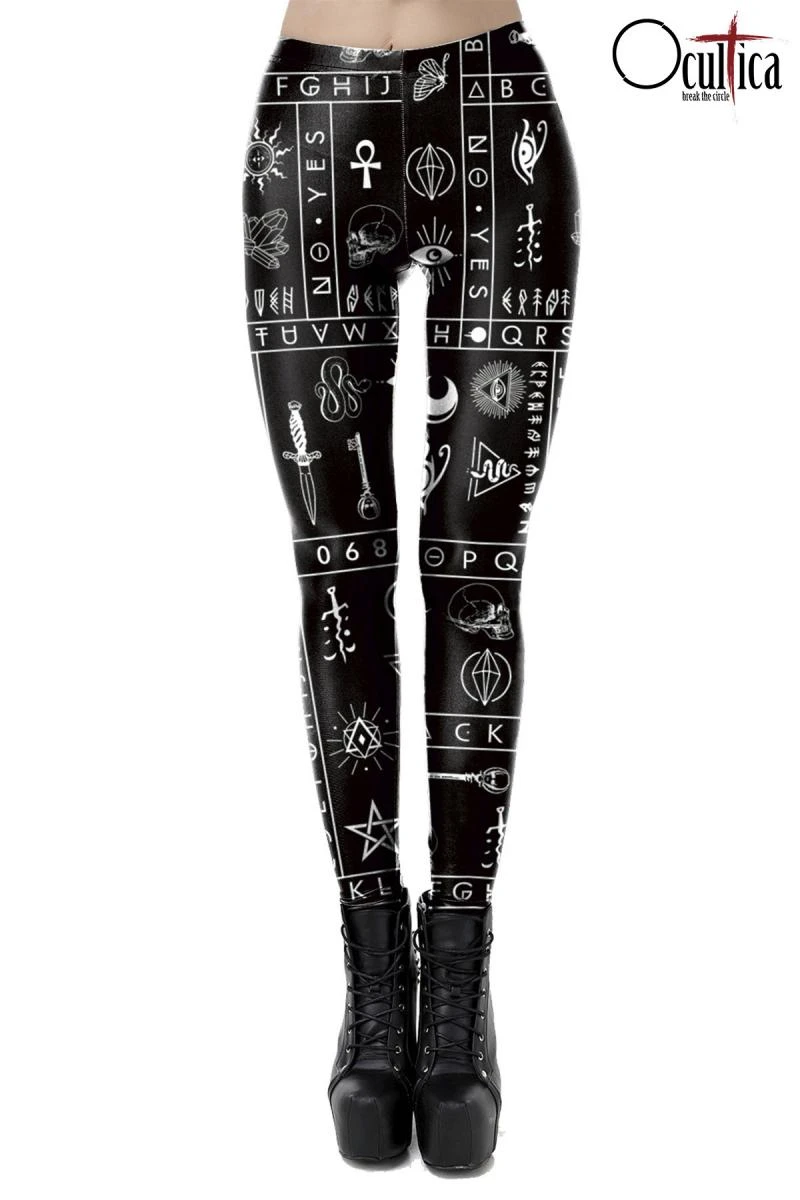 Leggings mit Gothic Symbolen