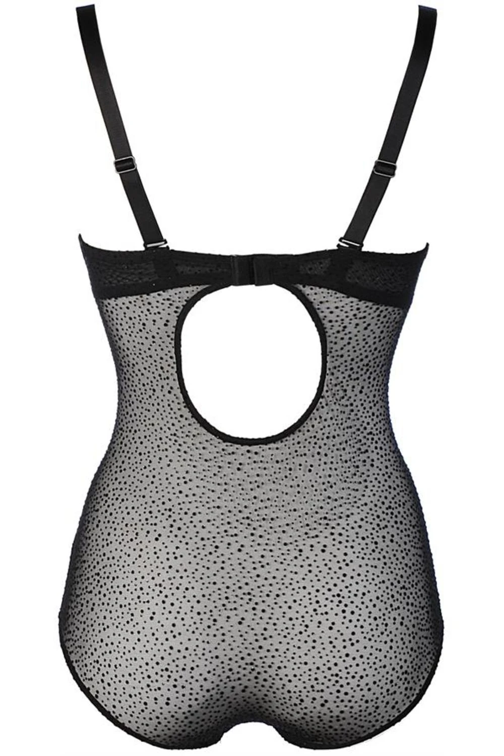 Axami Sexy Body aus mattem Latex mit Cups und transparentem Tüll