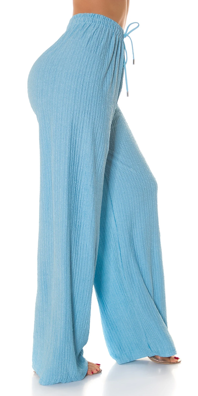 Uni High Waist Plissee Marlene Hose Lang Sommerhose mit weitem Bein Uni High Waist Plissee Marlene Hose Lang Sommerhose mit weitem Bein