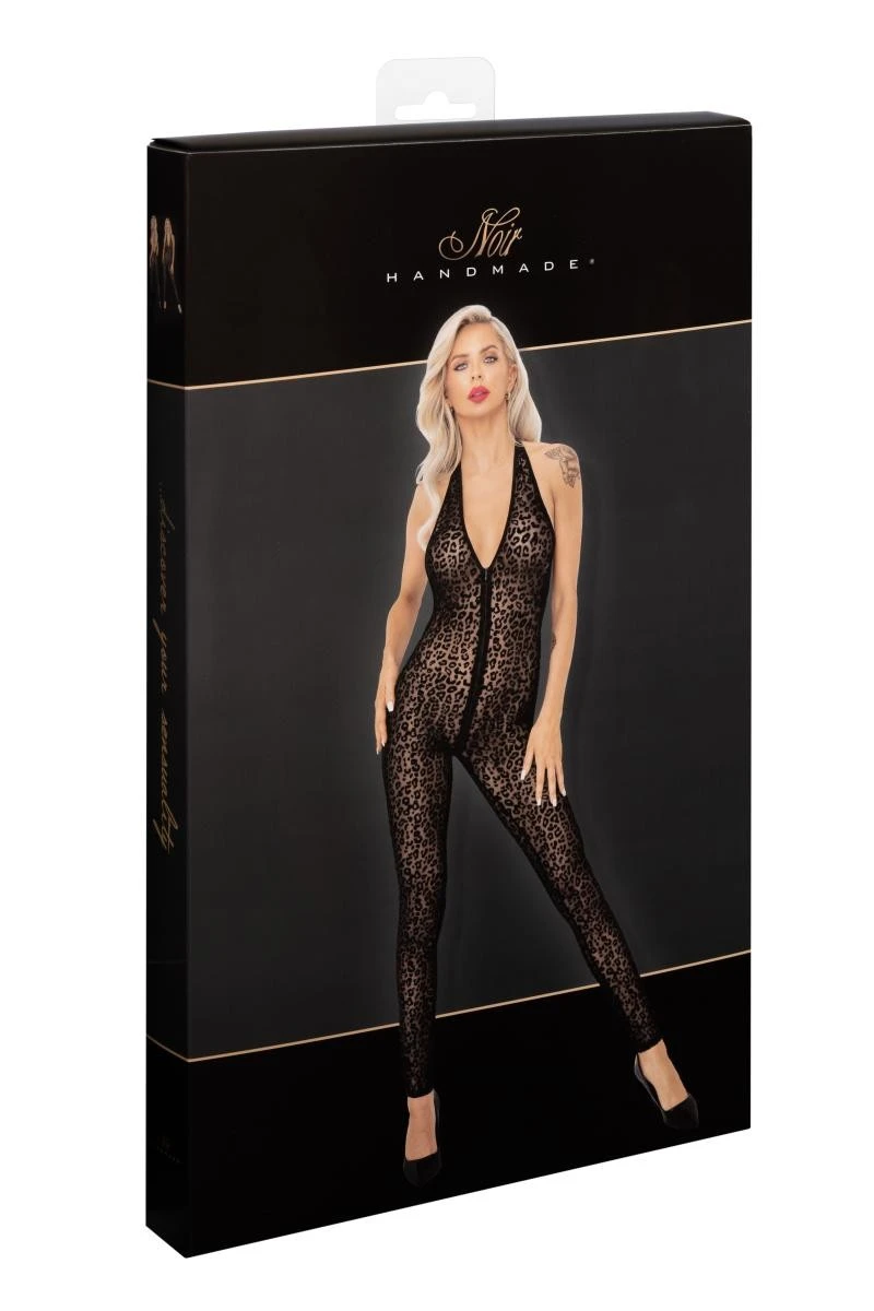 Neckholder Catsuit Leopardenmuster F286 von Noir Handmade Neckholder Catsuit Leopardenmuster F286 von Noir Handmade