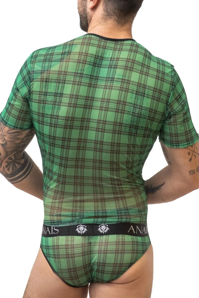 Herren T-Shirt 053496 transparent mit Karo Muster von Anais for Men