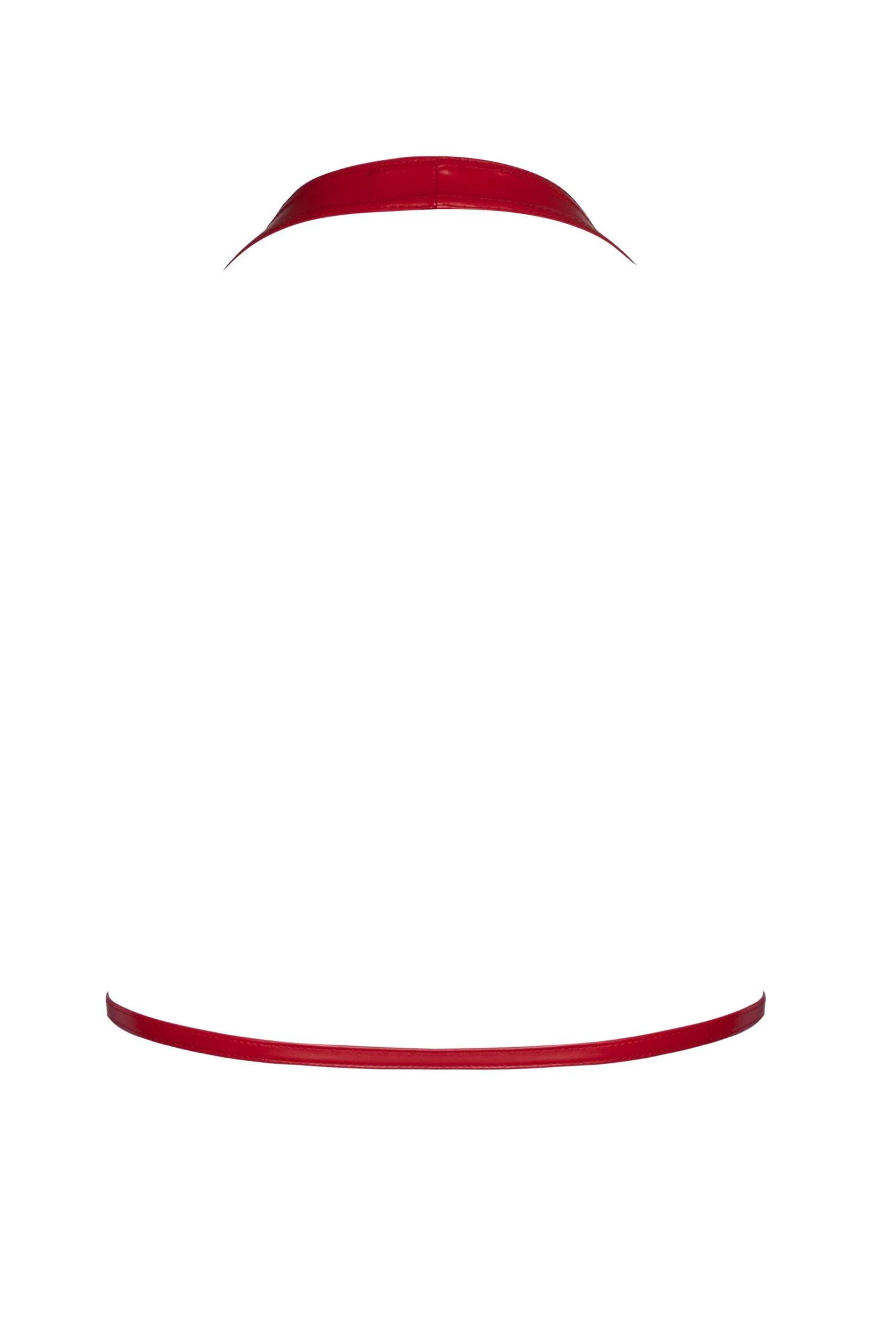 Bralette – Kinky erotisches Wetlook Dessous mit Hals-Design, Power-Material, dekorativen Brust-Trägern & Frontverschluss F392 Noir Handmade Troublemaker