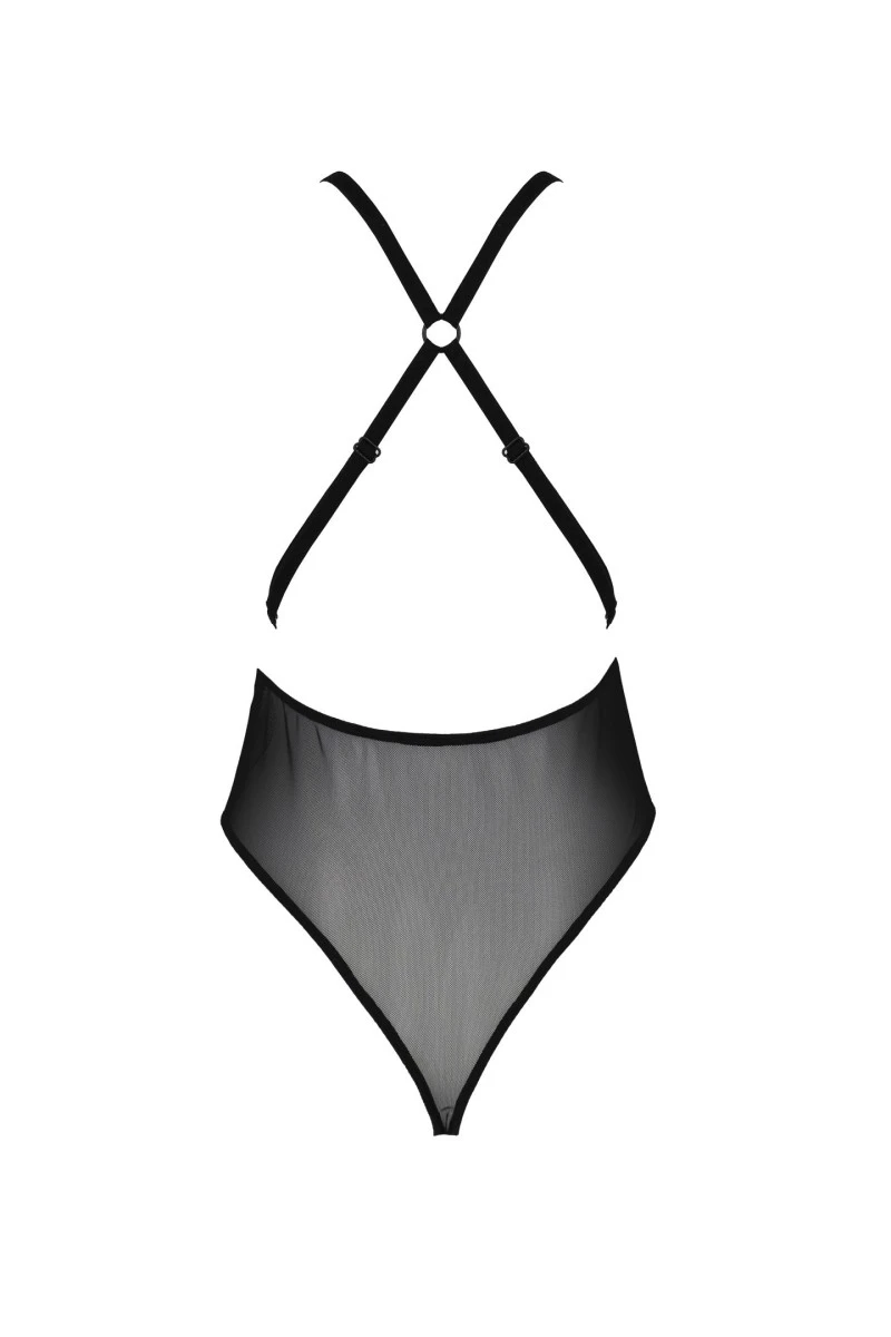 Netz Damenbody PA596651 mit tiefem V-Ausschnitt von Passion