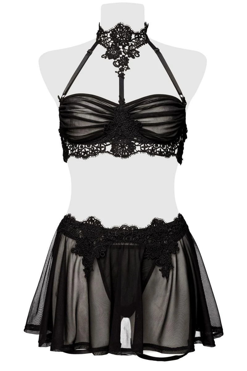 Erotik Dessous Set mit Röckchen von Grey Velvet