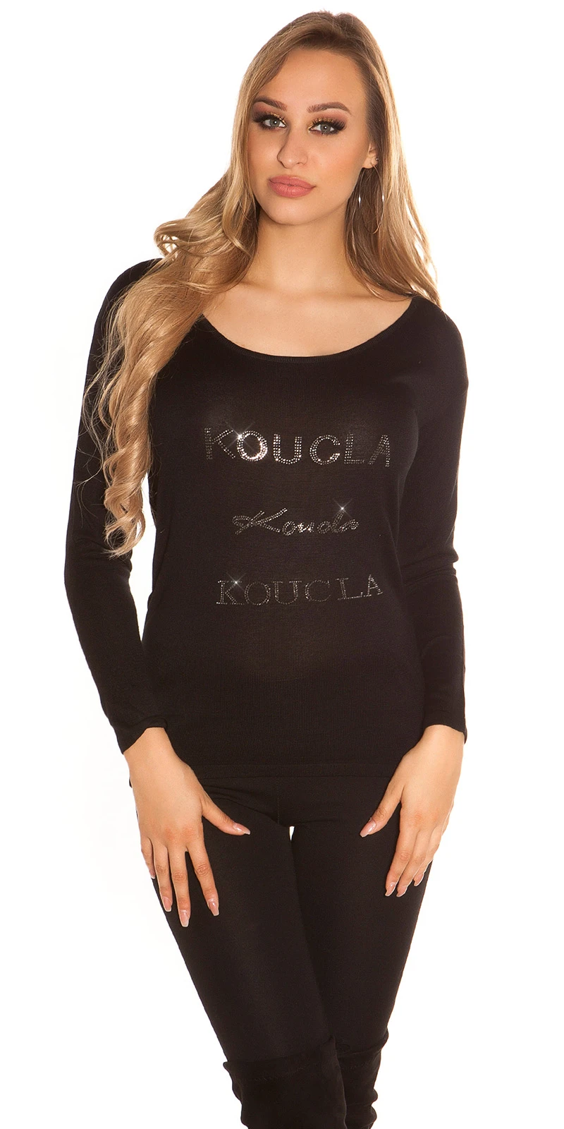 Hot Langarm Pullover Spitzen-Rücken und Wasserfall Hot Langarm Pullover Spitzen-Rücken und Wasserfall