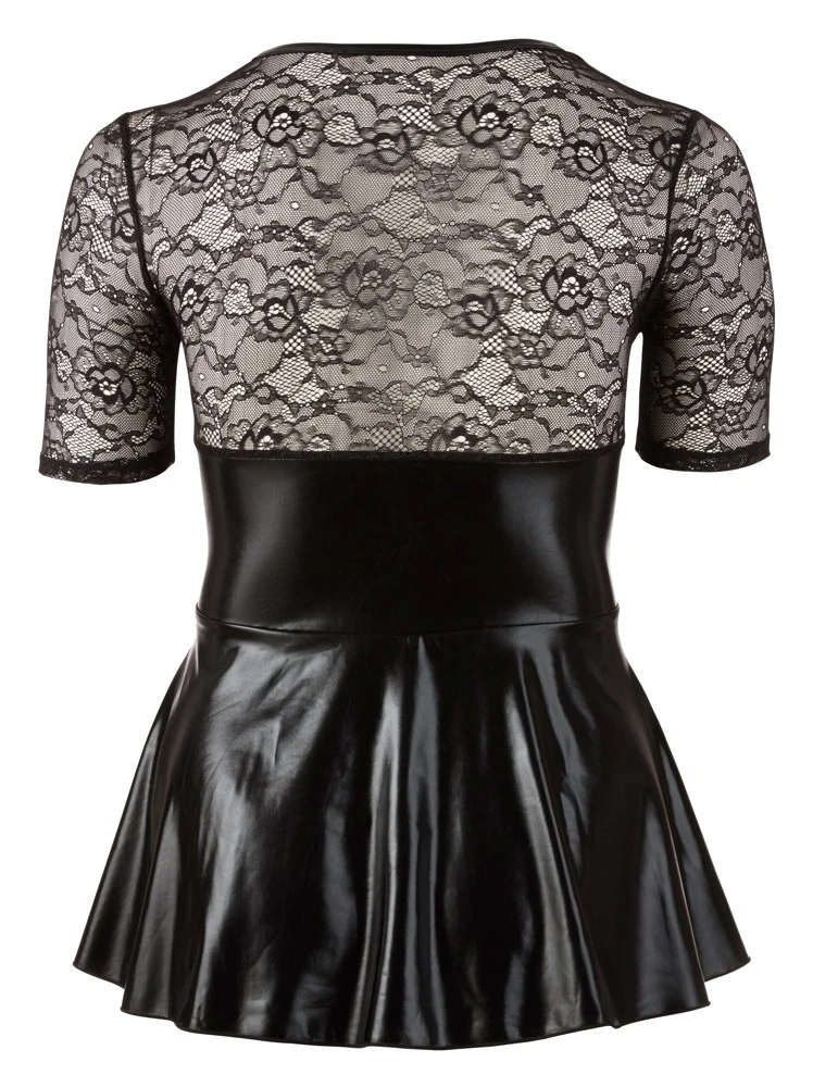 Cottelli Eleganz trifft auf Verspieltheit, Minikleid mit Schnürung und Spitze, Reiz V-Ausschnitt