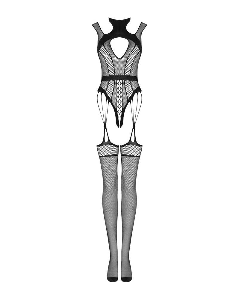 Obsessive aufregender Bodystocking, femininer Schnitt, verlockende Ausschnitte, Ouvert im Schritt ein Anreiz zum Genießen.