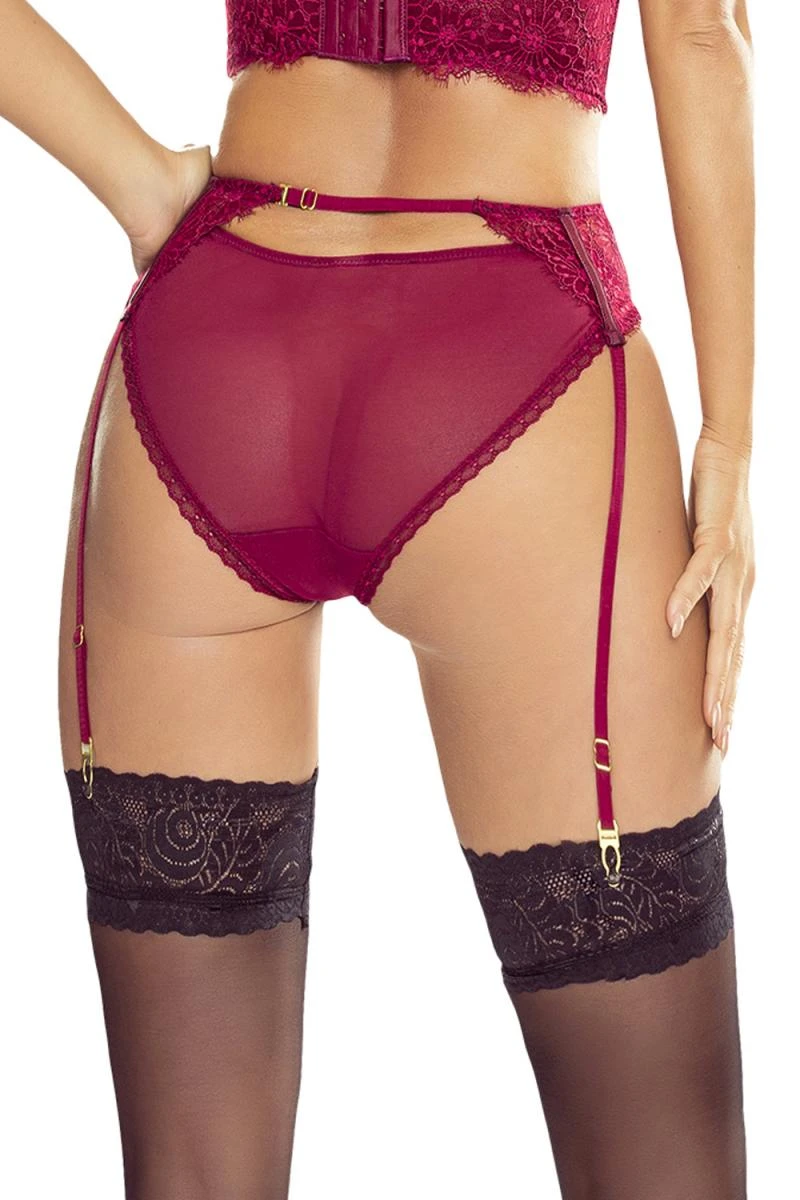 Glamour Strapsgürtel aus floraler Spitze