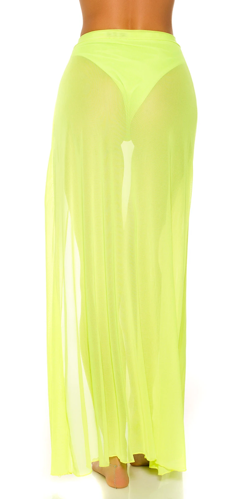 Beach Maxi Tüll Rock Offen zum Binden Transparent
