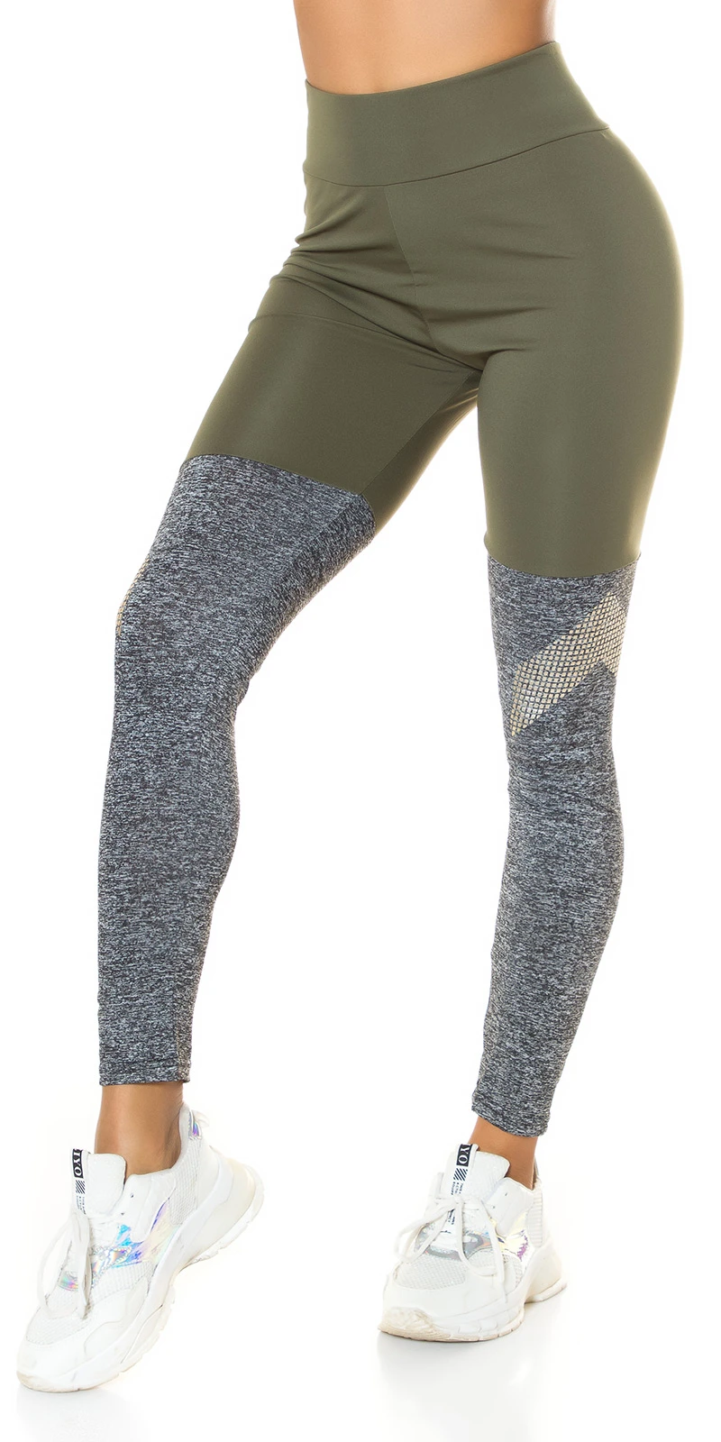 Workout High Waist Sport Leggings mit Overknee-Effekt Workout High Waist Sport Leggings mit Overknee-Effekt