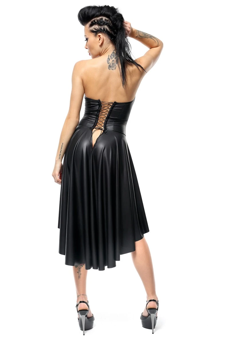Dehnbares Wetlook Kleid Dehnbares Wetlook Kleid