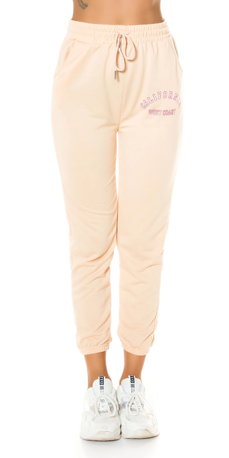 Uni Sport Jogging Hose im High Waist-Style Uni Sport Jogging Hose im High Waist-Style
