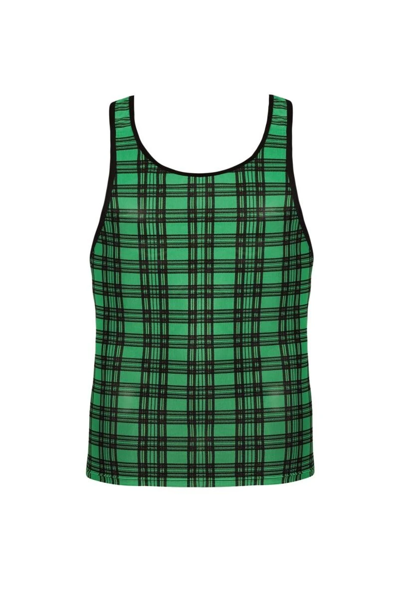 Herren Tank Top 053490 transparent mit Karo Muster von Anais for Men