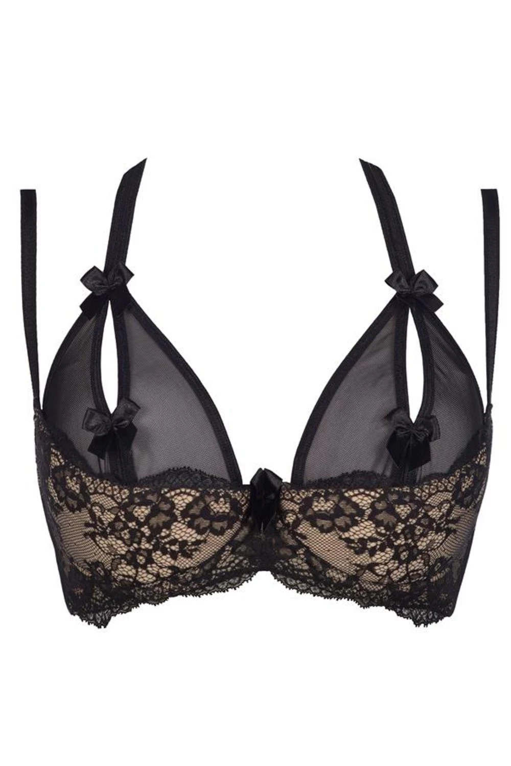Axami Neckholder Hebe BH mit raffinierter Stickerei in Schwarz/Beige Axami Neckholder Hebe BH mit raffinierter Stickerei in Schwarz/Beige